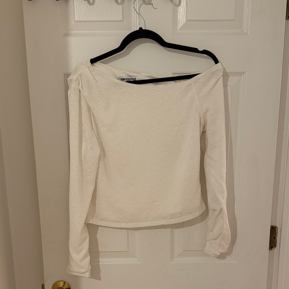 Princess Polly Off-Shoulder White Blouse